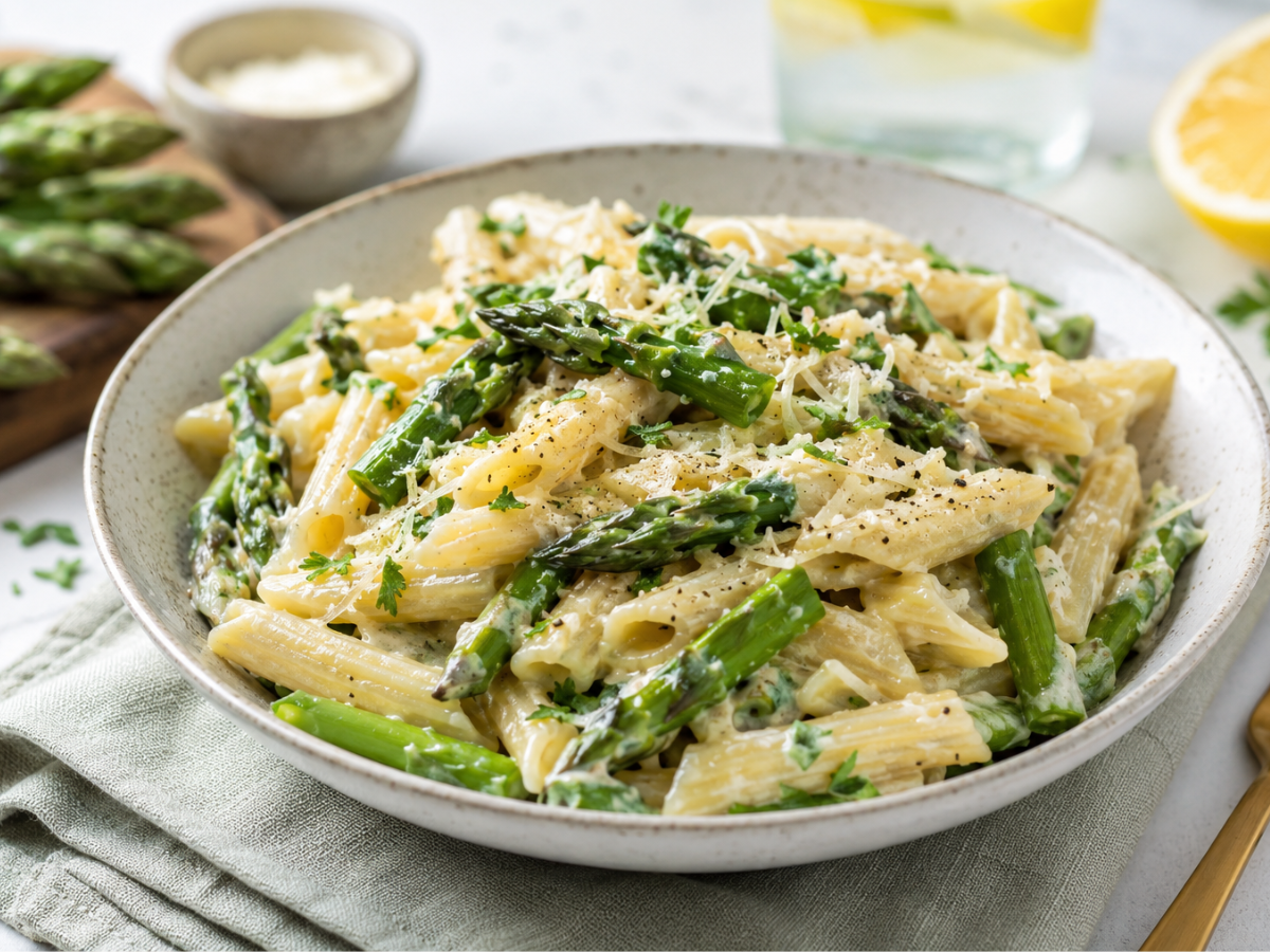 Cremige Spargel Pasta